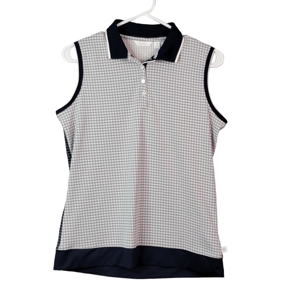 Lady Hagen Tops - Lady Hagen Sleevless Blue White Summer Golf Activewear Shirt Women's Size M
